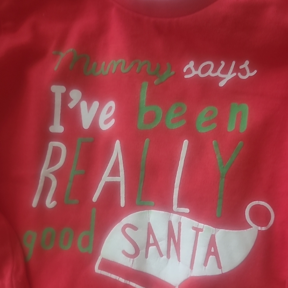 My First Christmas Little Me Red and Cream Holiday Footies Set - Picture 7 of 9